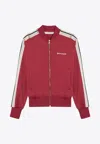 Palm Angels Red Classic Logo Track Bomber Jacket In Red