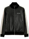 Palm Angels Logo-embroidered Zip-up Jacket In Black