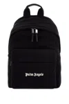 Palm Angels Logo Embroidered Zipped Backpack In Black
