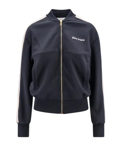 PALM ANGELS PALM ANGELS LOGO EMBROIDERED ZIPPED JACKET