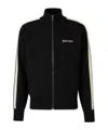 Palm Angels Logo Embroidered Zipped Sweatshirt In Black