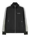 Palm Angels Black High Neck Sweatshirt With Logo Lettering On The Front In Wool Blend Man In Black