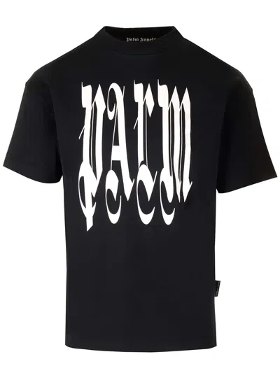 PALM ANGELS LOGO GOTHIC T-SHIRT