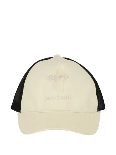 Palm Angels Logo Hat In Neutral