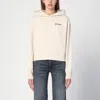 Palm Angels Logo Hoodie Light Beige In Beige