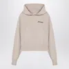 Palm Angels Logo Hoodie Light Beige