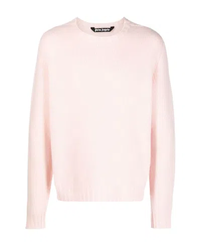 PALM ANGELS PALM ANGELS LOGO INTARSIA CREWNECK SWEATER