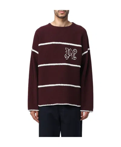 PALM ANGELS PALM ANGELS LOGO INTARSIA-KNIT JUMPER