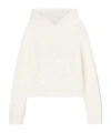 Palm Angels Logo Intarsia Knitted Hoodie In White