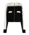 Palm Angels Logo-intarsia Wool Zip Cardigan In Black