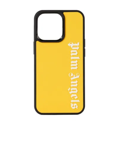 Palm Angels Logo Iphone 13 Pro Mobile Phone Case In Yellow