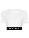 Palm Angels White Cotton T-shirt In White