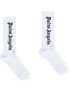 Palm Angels Logo-jacquard Socks In White