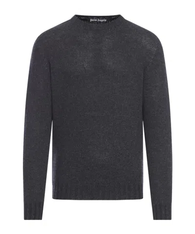 PALM ANGELS PALM ANGELS LOGO INTARSIA KNITTED JUMPER