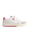 Palm Angels Multicolor Leather Palm University Sneakers In White