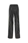 PALM ANGELS PALM ANGELS LOGO LEATHER EFFECT TRACK PANTS