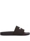Palm Angels Logo-lettering Slider In Black