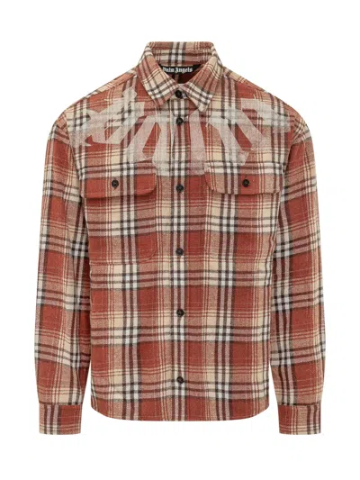 Palm Angels Logo Loose Overshirt In Multi
