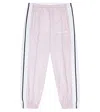 Palm Angels Lurex Side-stripe Track Trousers In Pink