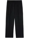 Palm Angels Back Curved Logo Track Pants In Black