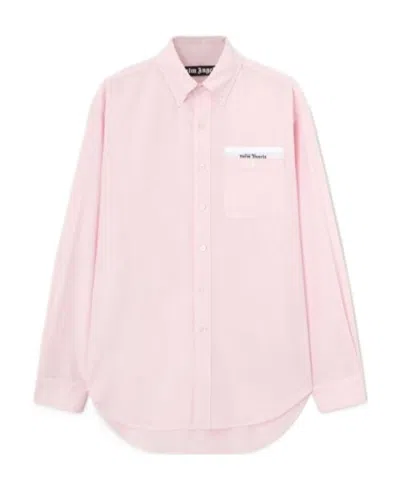 PALM ANGELS PALM ANGELS LOGO PATCH LONG-SLEEVED SHIRT