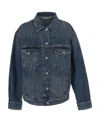 Palm Angels Logo-patch Denim Jacket In Black
