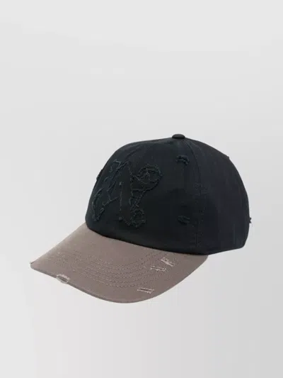 Palm Angels Logo Patch Distressed Baseball Cap