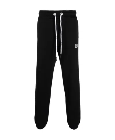 PALM ANGELS LOGO-PATCH DRAWSTRING TRACK PANTS