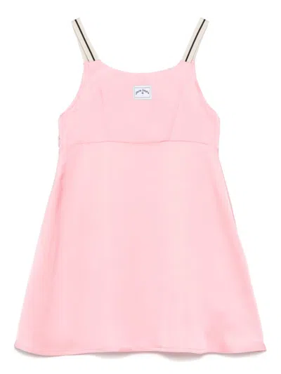 Palm Angels Kids' Logo-patch Dress In Pink