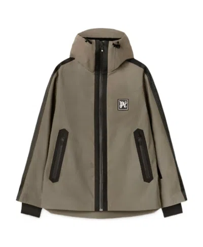PALM ANGELS PALM ANGELS LOGO PATCH HOODED JACKET