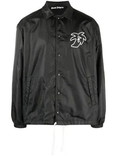 Palm Angels Hunter Shirt Jacket In Black