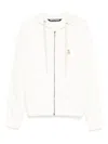 Palm Angels Long Sleeve Sweatshirt Jacket In Neutral