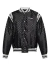 Palm Angels Logo-pattern Bomber Jacket In Black