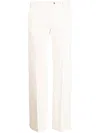 Palm Angels Logo-plaque Flared Jeans In 白色