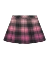 Palm Angels Logo Pleated Skirt In Multicolor
