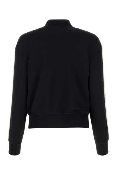 Palm Angels Logo Polyester Sweatshirt In Black