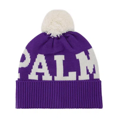 Palm Angels Logo Pompon Beanie