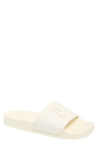 Palm Angels Logo Pool Slide Sandal In White