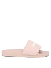 Palm Angels Pink Monogram Pool Slides In Pink
