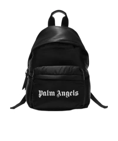 Palm Angels Logo-print Backpack In Black