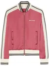 Palm Angels Tiziano Red Viscose Bomber Jacket In Pink