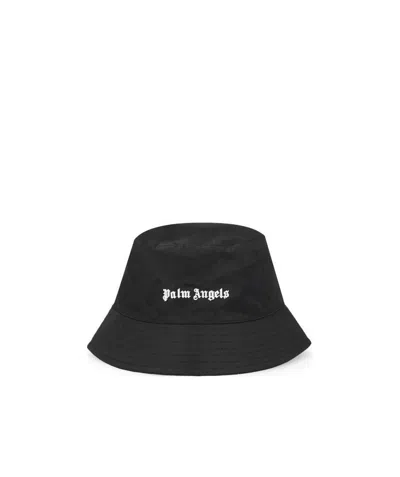 Palm Angels Logo-print Bucket Hat In Black