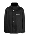 Palm Angels Logo-print Button-fastening Jacket In Black