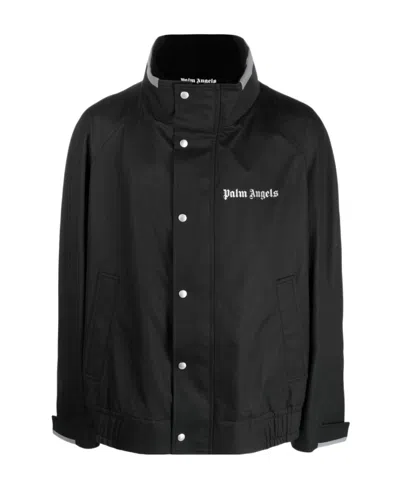 PALM ANGELS PALM ANGELS LOGO-PRINTED LONG-SLEEVED JACKET