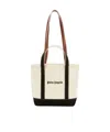 Palm Angels Logo Shopping Bag In White