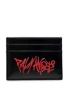 Palm Angels Logo-print Card Holder In Black