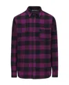 Palm Angels Logo-print Checked Shirt In Black