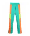 Palm Angels Logo Trousers In Green