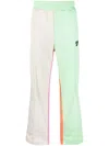 Palm Angels Logo Colorblocked Track Pants In Green