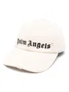 Palm Angels Logo-print Cotton Cap In Neutrals
